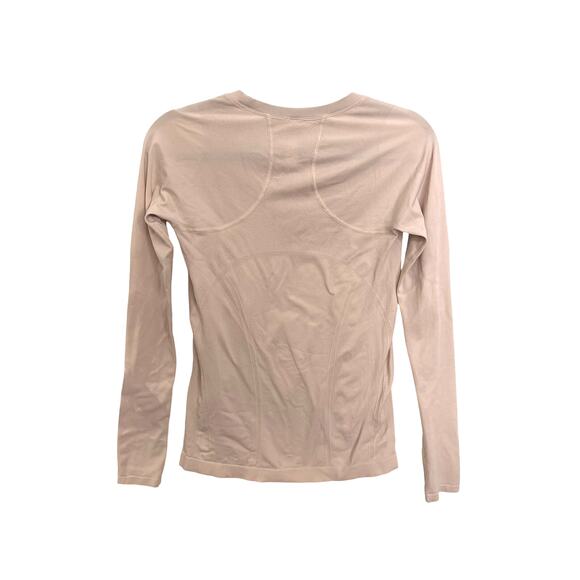 Athleta Top Womens Small Momentum Seamless Long Sleeve Thumbholes Pink Shirt - Picture 2 of 8